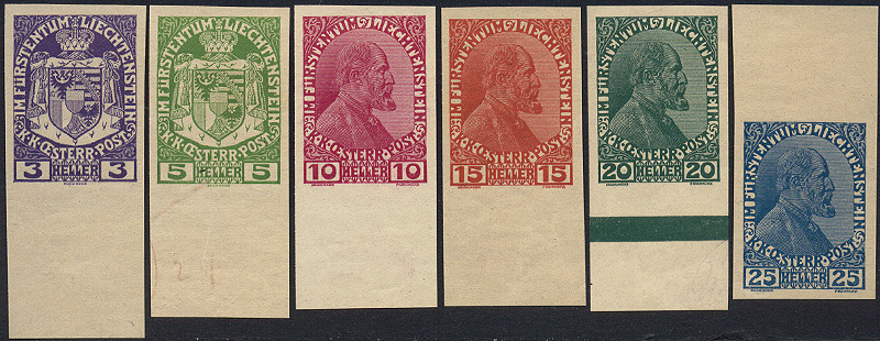 Lot 312 - Liechtenstein 1912-1919 Austrian post administration - Merkurphila OG Auction #36 Lot 312 - Liechtenstein 1912-1919 Austrian post administration - Merkurphila OG Auction #36