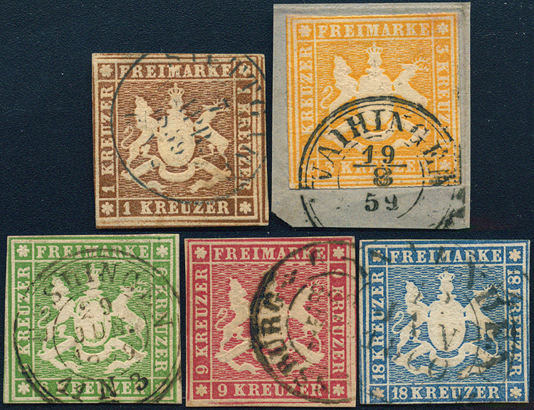 Lot 180 - Wurttemberg  -  Merkurphila OG Auction #36