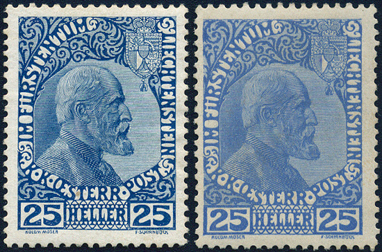 Lot 309 - Liechtenstein 1912-1919 Austrian post administration - Merkurphila OG Auction #36 Lot 309 - Liechtenstein 1912-1919 Austrian post administration - Merkurphila OG Auction #36