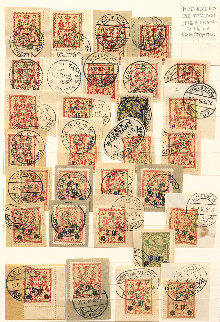 Lot 778 - Polish local issues and related fields  -  Merkurphila OG Auction #36